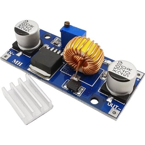 XL4015 5A DC-DC Step Down Module 4-38V to 1.25-36V 24V 12V 9V 5V Adjustable Power Supply LED Lithium Charger With Heat Sink