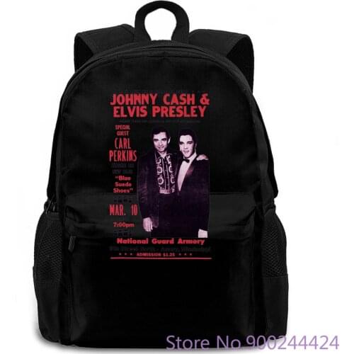 JOHNNY CASH ELVIS PRESLEY POSTER IDEAL PRESENT RETRO COOL UNISEX Brand Homme women men backpack laptop travel school adult