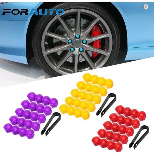 LEEPEE Dust Proof Protector 17mm Auto Hub Screw Cover Auto Trim Tyre Nut Bolt Car Styling 20pcs Anti-Rust Car Wheel Nut Caps