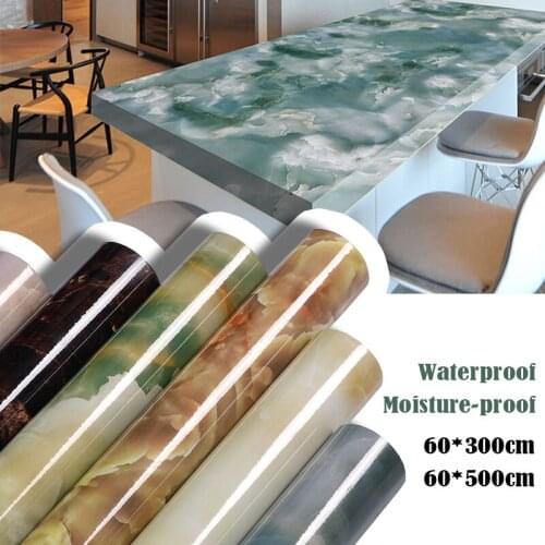 Self adhesive Marble Vinyl Wallpaper Roll Furniture Decorative Film Waterproof Wall Stickers for Kitchen Backsplash Home Decor