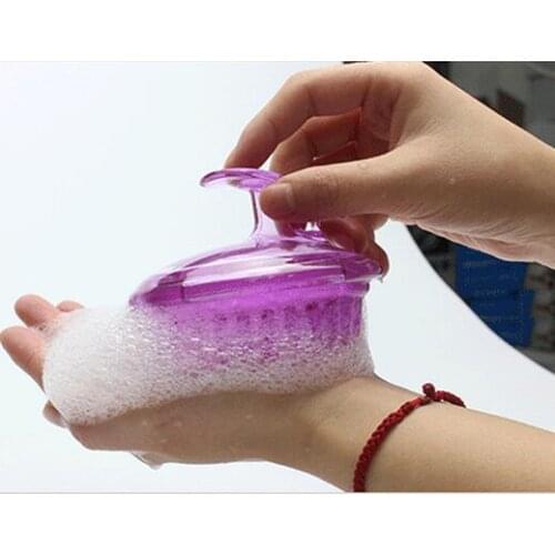 Silicone Shampoo Hair Massage Brush Scalp Comb Head Cleaning Massager Pet Shower Body Stress Relax