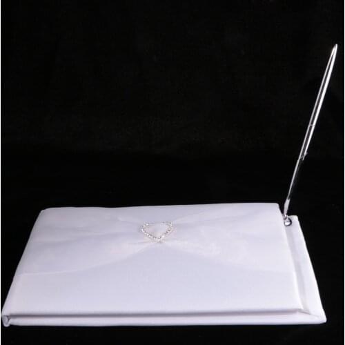 Wedding Guest Book Wedding Guest Book And Pen With Tulle Crystal Decor