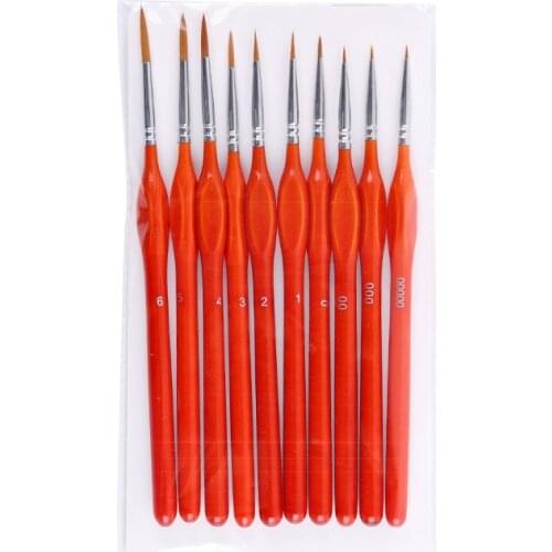 Articsy Triangle Birch Rod Weasel Hair hook Line Brush Fine Nail Art Drawing Detail Brushes For Students Gouache Oil Brush Pen
