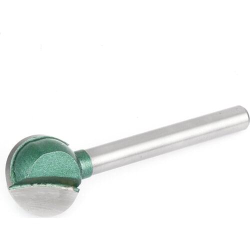 Uxcell Woodworking Tool 6 x 18mm Metal Core Box Router Bit Green Silver Tone