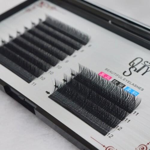QSTY FunMix Y Shape C Curl Hand-woven Faux Mink Eyelashes Japanese-style Mesh Surround Lashes Natural Soft High Quality