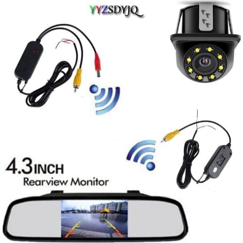 YYZSDYJQ Wireless 4.3" TFT-LCD Car HD Monitor+Night vision Reversing Camera 8 LED / IR choose Rear View System