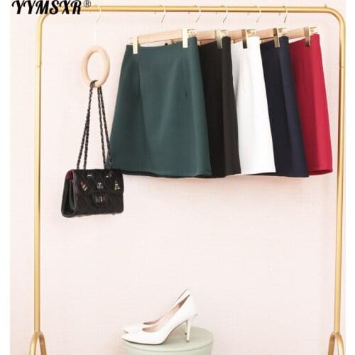 2021 Spring and Summer New Professional Womens High Waist Bag Hip A-line Skirt Workwear Fashion Slim Solid Color Short Skirt