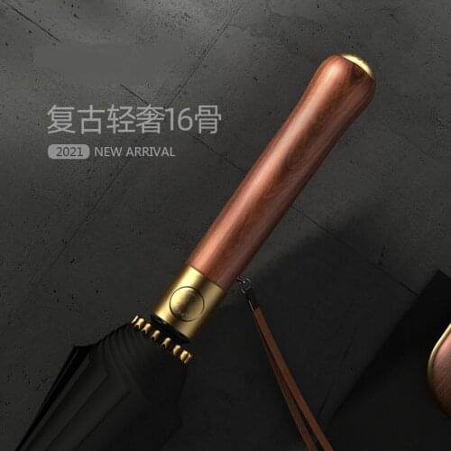 Luxury 16K Long Umbrella Men Windproof Wooden Automatic Umbrella Rain Women Strong Big Olycat Umbrella Sun Golf Parasol Outdoor