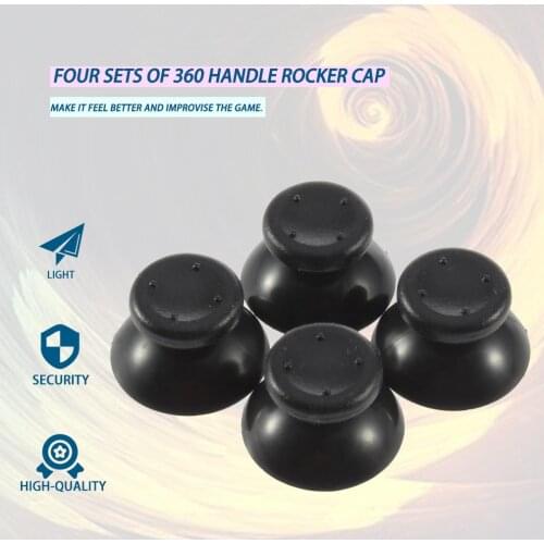 4 Pcs Thumbsticks Thumb Joystick Stick Cap Mushroom Head Rocker Caps Grip Cover Replacement for Microsoft Xbox 360 Controller