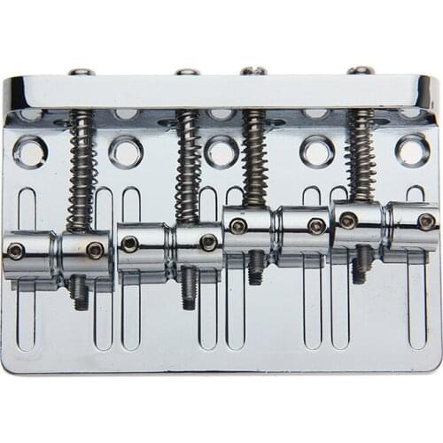 4 String Hardtail Bridge For Precision Jazz Bass Chrome 201B-4 Badass
