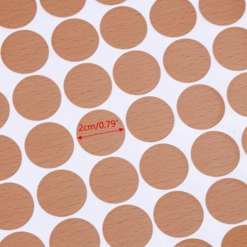 54Pcs 20mm Wooden Furniture Self Adhesive Cabinet Screw Cap Covers Hole Stickers B85C