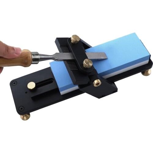 Aluminum Knife Sharpener Linear Guide Sharpen Fixed Angle Holder Whetstone Woodworking Turning Tool Chisel Plane