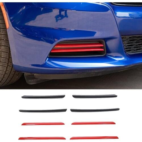Car Stickers for Dodge Charger 2015-2021 Front Bumper Side Trim Decorative Cover ABS Exterior Accessories