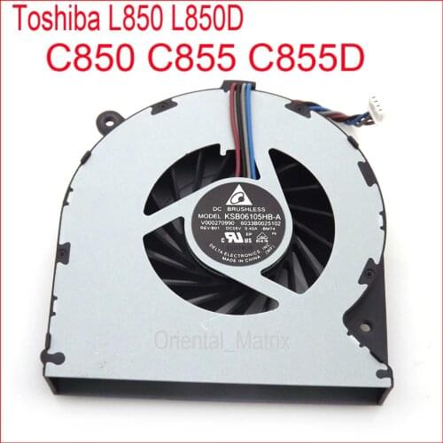 Free Shipping New KSB06105HB-A 8M74 DC5V 0.4A For Toshiba C850 C855 C855D L850 L850D CPU Cooler Cooling Fan