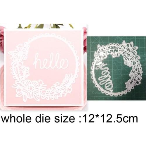 Craft dies Flower Circle Wreath Metal Cutting Dies Die Cut Mold Scrapbook dies Paper Craft Knife Mould Blade Punch Stencils dies
