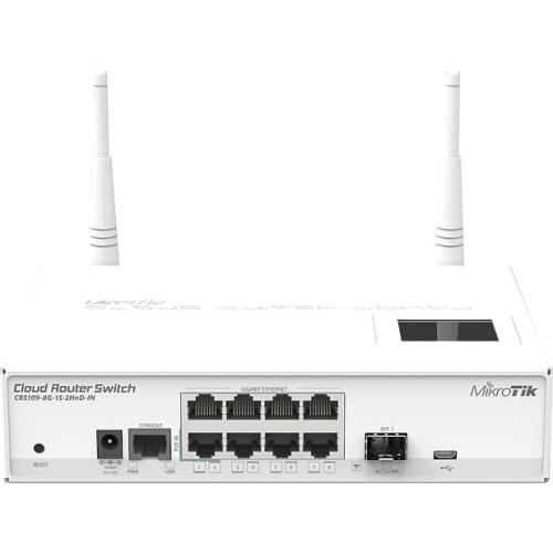 MikroTik Cloud Router Switch CRS109-8G-1S-2HnD-IN 8 Gigabit Ports RouterOS 2.4GHz WI-FI Router