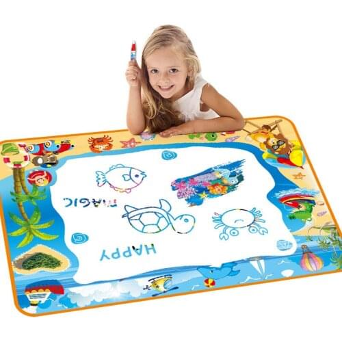 1set Kids Drawing Pad Magic Water Painting Mat with Water Brushes Educational Toy for Kids 100*70cm YH-17