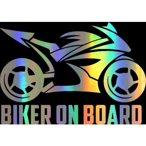 Creative Car Sticker 3D Biker on Board Decals 3D Stickers on Car Reflective Motorcycle Car Styling,14*20cm