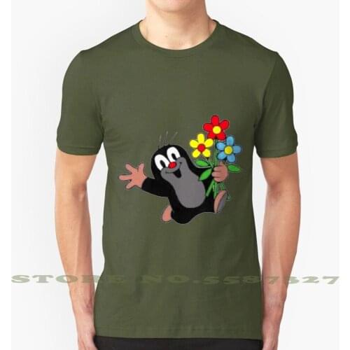 Krtek The Mole Cool Design Trendy T-Shirt Tee Krtek Russian Cartoon Mole Polish Czech Serbian Urss Zdeněk Miler Mouse Cartoons