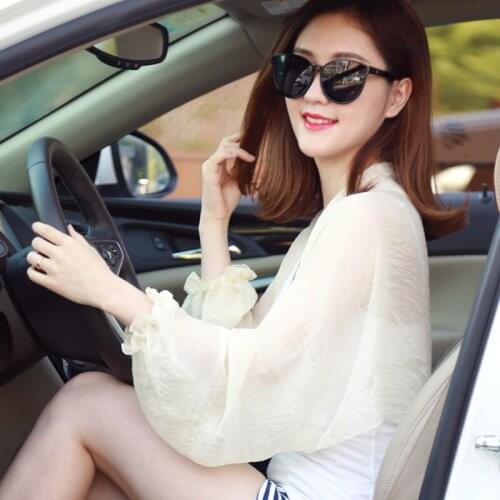 Lace Bolero Ladies Cape Sun Protection Shrugs For Women Party Dress Cape Jacket Long Sleeves Driving Sleeve Shawls And Wraps
