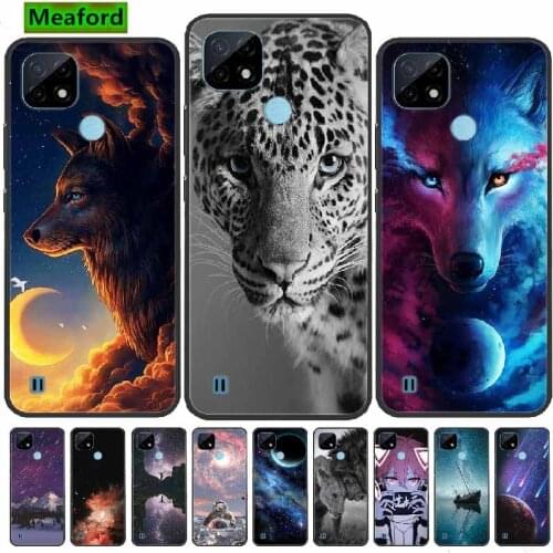 Case For Realme C21 Cover RealmeC21 Coque Soft TPU Silicone Phone Case For OPPO Realme C21 C20 C 21 Case Protective Animal Capa