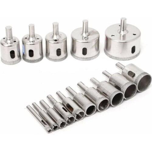 15PCS 6mm-50mm Diamond Drill Bit Hole Saw Drill Set for Ceramic Marble Tiles Glass Porcelain Drilling Power Tool Drill Head