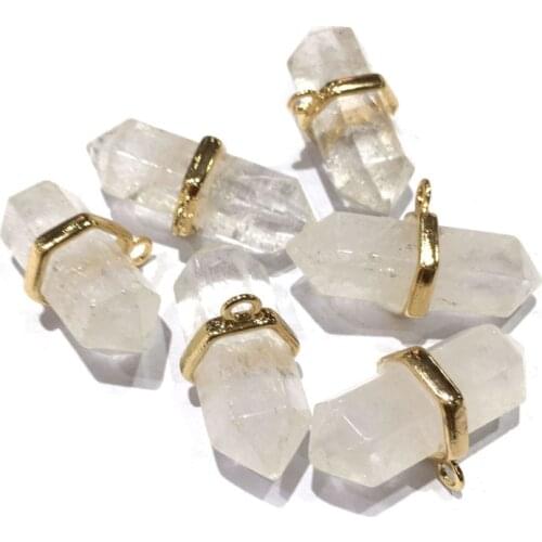 Natural Stone Crystal Pendant Water Irregular Shape Pendants for Jewelry Making DIY Necklace Accessories Size 29x32mm