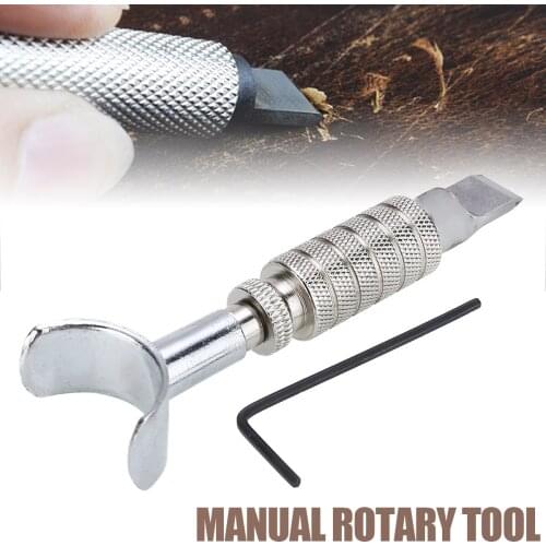 DIY Swivel Leather Manual Rotary Knife Useful Adjustable Rotary Carving Cutter Carving Craft Working Blade Tool