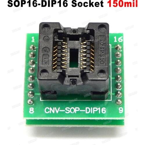SOP16-DIP16 Socket (150mil) OTS-16-03 Programmer Adapter
