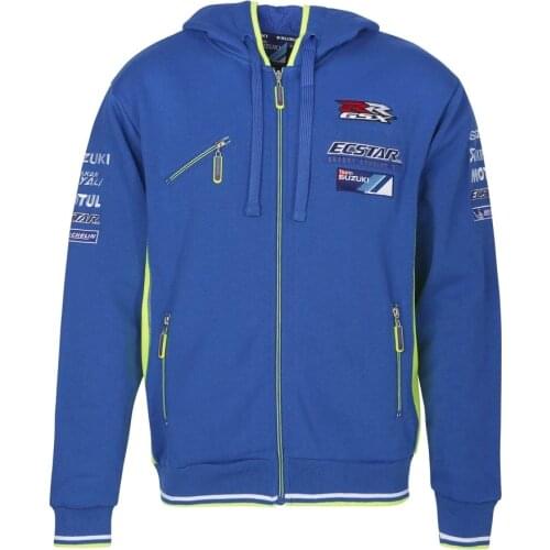 Hoodies For Suzuki Racing Team Motorcycle Ecstar Zipper Sweatshirt Motocross Sport Cycling Jacket Moto Clothing Winter