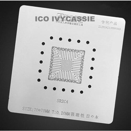 SR2C4 Notebook BGA Stencil Reballing IC Pins Soldering Tin Plant Net Heating Template 0.20mm Thickness AMAOE Anti Drum-up