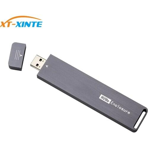 XT-XINTE USB 3.0 M.2 External HDD Enclosure PCI-e x4 x2 M2 to Type A M Key SSD Case Box for 2280 2260 2242 4TB Card Adapter