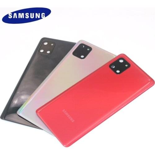 100% Original Samsung Galaxy Note 10 lite Back Housing Rear Cover Battery Door Repair Parts With Camera Glass Lens Frame & logo
