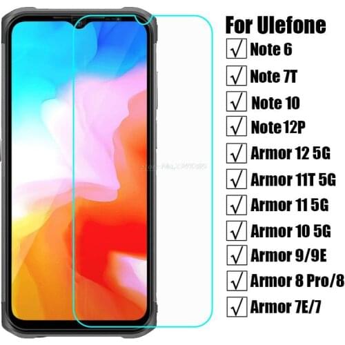 2-1PC Tempered Glass For Ulefone Note 12P 10 7T 6 Screen Protector Protective Glass on Ulefone Amor 13 12 11T 9E 8 Pro 7E Vidrio