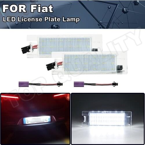 2PCS Canbus Error Free LED License Plate Light For Fiat Multipla Croma Grande Punto Tipo Punto Seicento Doblo Marea Linea Brava