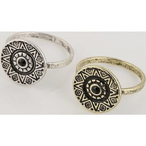3pcs/Lot New Fashion Elegant Sunflower With Stone Ring Mix Color Size 6.5 Rings Jewelry Free Shipping