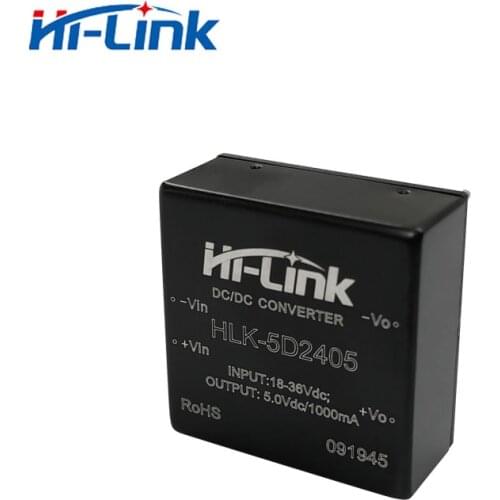 Free Shipping 5pcs/lot 9-18V Input to 5W 24V output DC DC power supplies isolated power module HLK-5D1215 to replace HDD5-24S05A