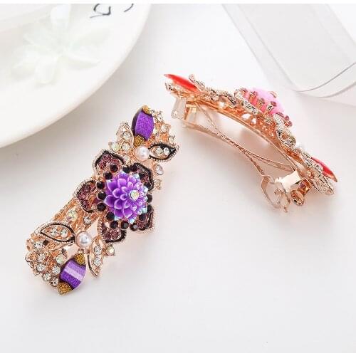 Glitter Rhinestone Leaf Flower Hairwear For Women Shine Zircon Pearl Hairpins Hair Jewelry For Girl Hairgrips Famale