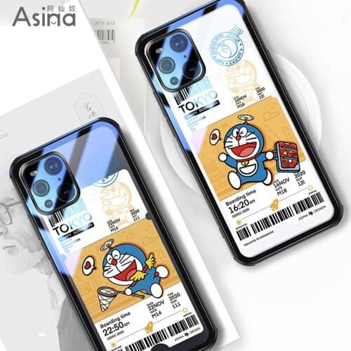 ASINA Transparent Tempered Glass Case For OPPO Find X3 Shockproof Cute Cartoon Couple Cover Bumper For OPPO Find X3 Pro Princess