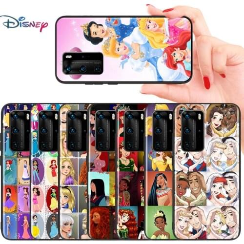 Disney Cartoon Animation Character Princess Collection For Huawei Mate 10 20 X 30 40 RS Lite 5G P Smart S Z Pro Plus Phone Case