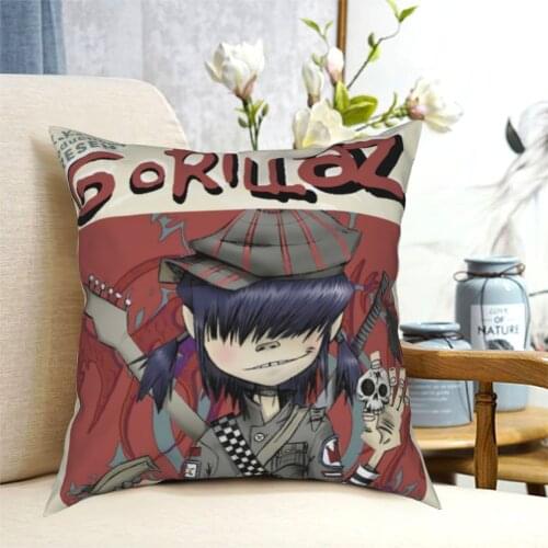 Gorilaz Comeback Tour Pillowcase Printed Polyester Cushion Cover Decorations Music Rock Throw Pillow Case Cover Home 45X45cm