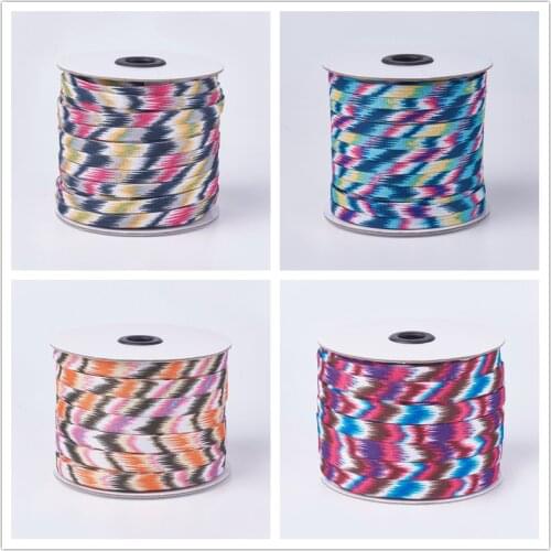 Colorful Flat Polycotton(Polyester Cotton) Cords bracelet jewelry making Accessories DIY Crafts,about 50yards/roll(45.72m/roll)