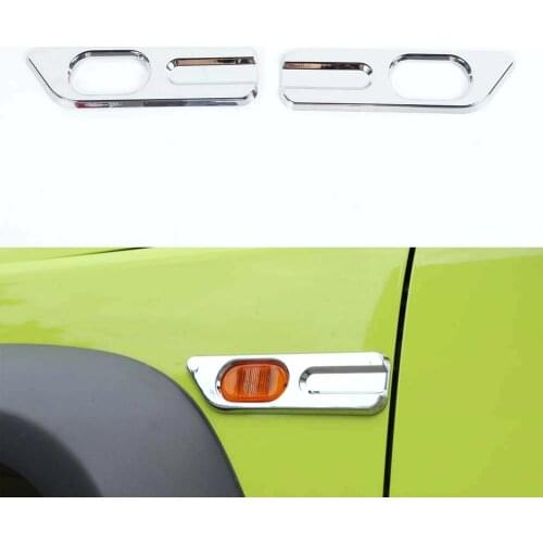 For Suzuki Jimny 2019+ Car Fender Wing Turn Light Lamp Decoration Cover Trim Bezel Trim Exterior Moldings
