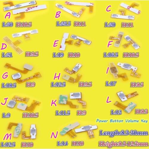 Volume key cable FPC Power On/Off Key /Volume Up/Down Side Button Flex Cable Power button Cell Phone Replacement Repair Parts