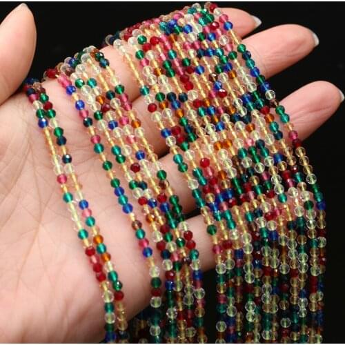 Beads Small Variegated Round Natural Semi-Precious Stone Spinel For Holiday Gift Jewelry Making Necklace DIY Bracelet 3mm