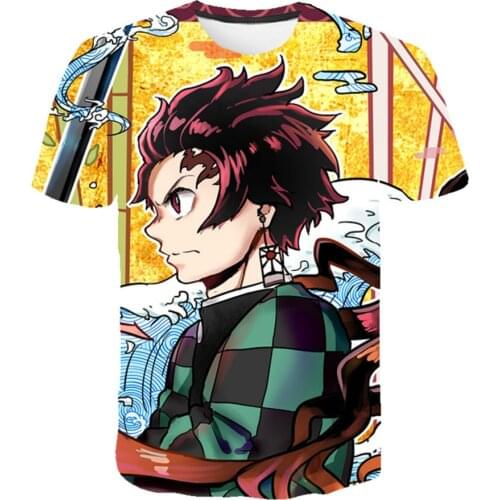 Hot Sale Anime Demon Killer T-shirt 3d Printed Summer Fashion Popular Short-sleeved Casual T-shirt Unisex Harajuku top