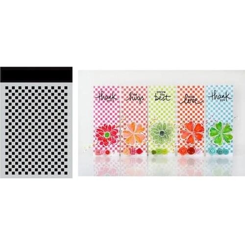 Small Stencil Checkered 2021 Arrival New DIY Metal Cutting Stencil Diary Scrapbooking Easter Craft Engraving Making