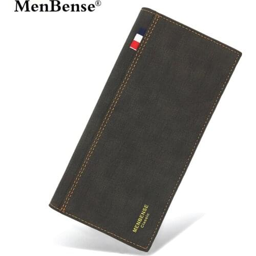 Menbense Long Men Wallet Waterproof Clutch Bag Card Holder Money Purse Slim Wallets Phone Purses Wallet for Men Small Coin Bags