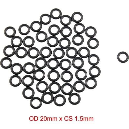 OD 20mm x CS 1.5mm NBR rubber o ring nitrile sealing washers o-ring grommet