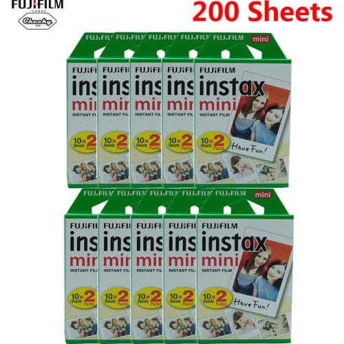Original Fuji 10-200 Sheets Fujifilm instax mini 11 9 films white Edge 3 Inch wide film for Instant Camera mini 8 9 11 7s 25
